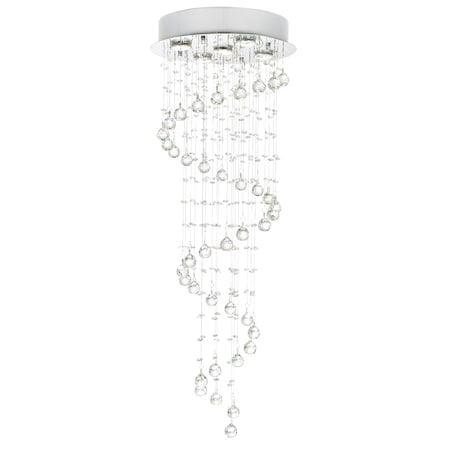 Cwi Lighting Spiral 5 Light Flush Mount With Chrome Finish 6603C14C